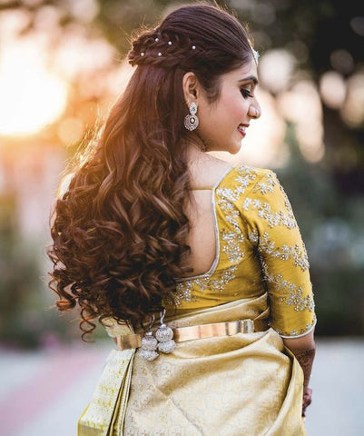 29 Beautiful and Easy Hairstyles to Pair with Your Saree | Long hair styles,  Simple hairstyle for saree, Hair styles